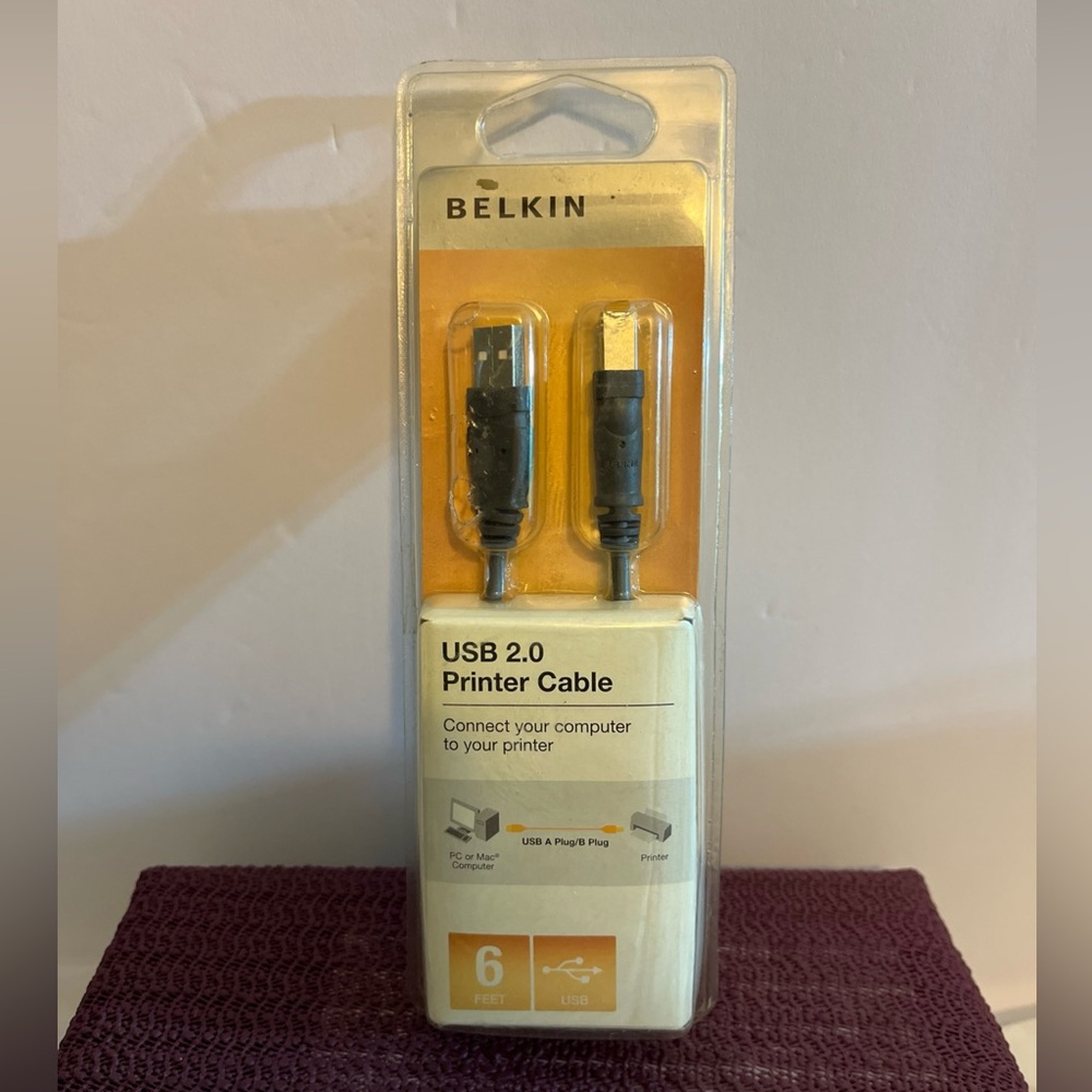 BELKIN‎ NIB USB 2.0 6FT PRINTER CABLE